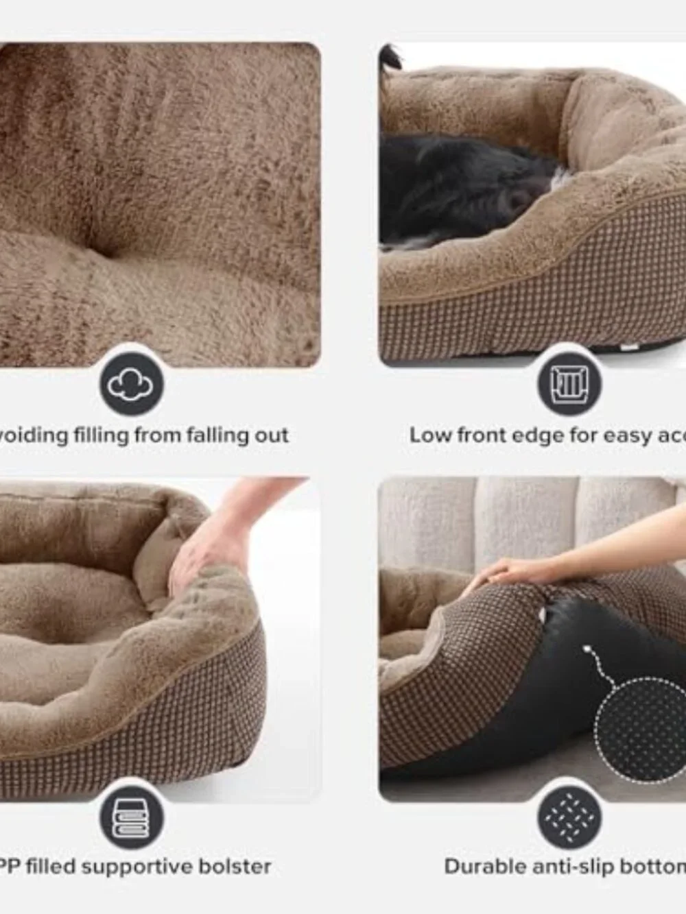 New Dog Bed Medium Size, Orthopedic Warming Soft Calming Sleeping Durable